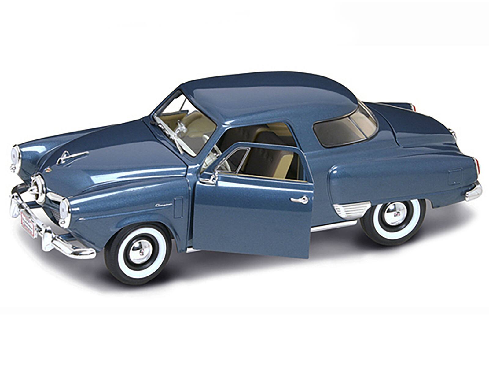 Angle. Road Signature - 1950 Studebaker Champion Blue Metallic 1/18 Diecast Model Car by Road Signature - Blue Metallic.