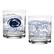 Front. Indigo Falls - Penn State Nittany Lions Two-Pack 14oz. Campus Line Art Glass - Multicolor.