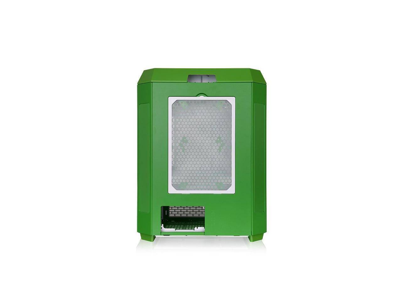 Alt View 2. Thermaltake - Thermaltake Tower 600; 2x140mm Fans; 420mm Rad; 400mm GPU; Hidden Connectors; Rotatable Slots; Green - Light-Year Green.