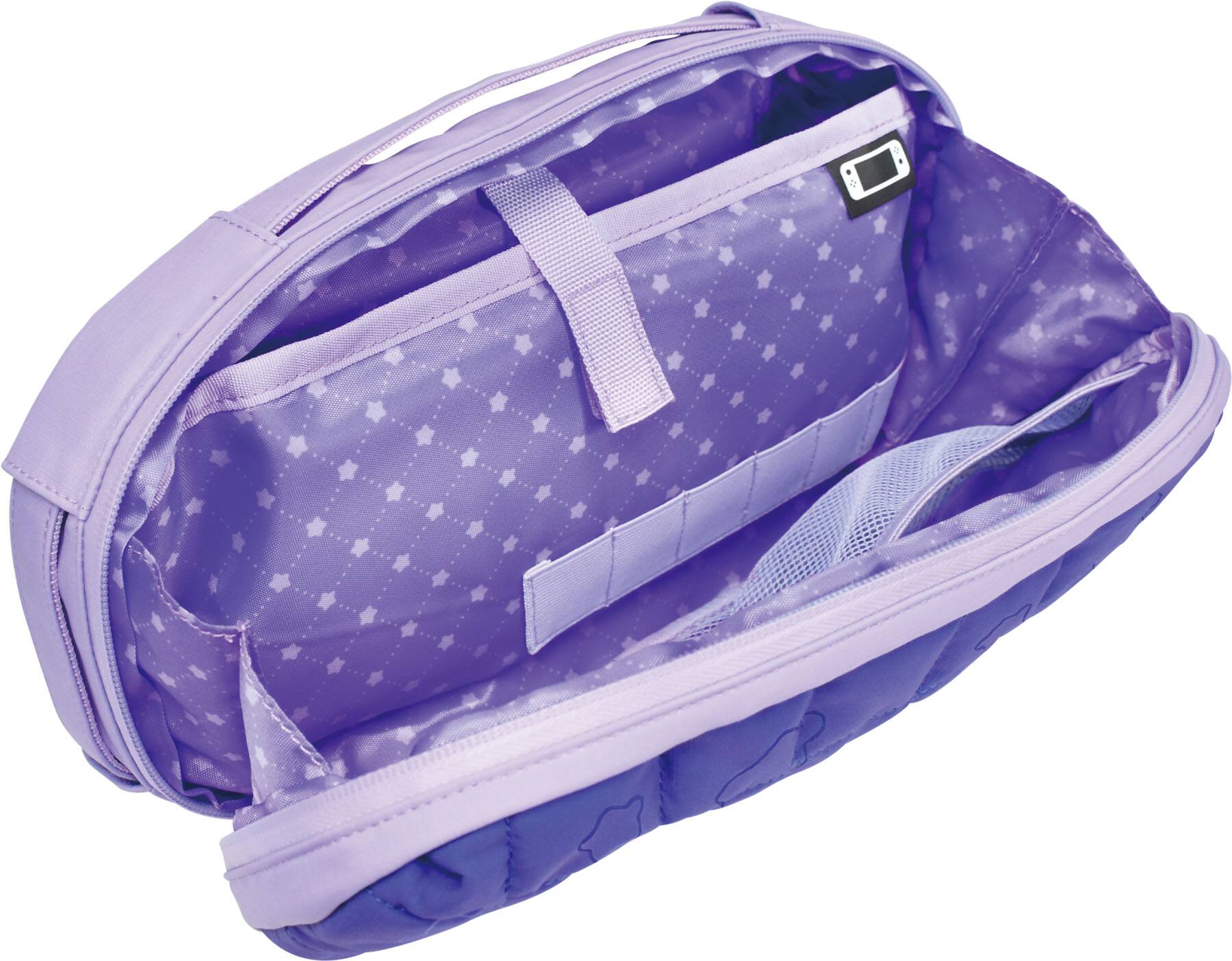 Angle. Hori - HORI Puff Pouch (Kirby & Waddle Dee) for Nintendo Switch 2 - Purple.