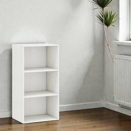 Hivvago - Freestanding 3-Level Storage Rack with Customizable Cube Shelves - White