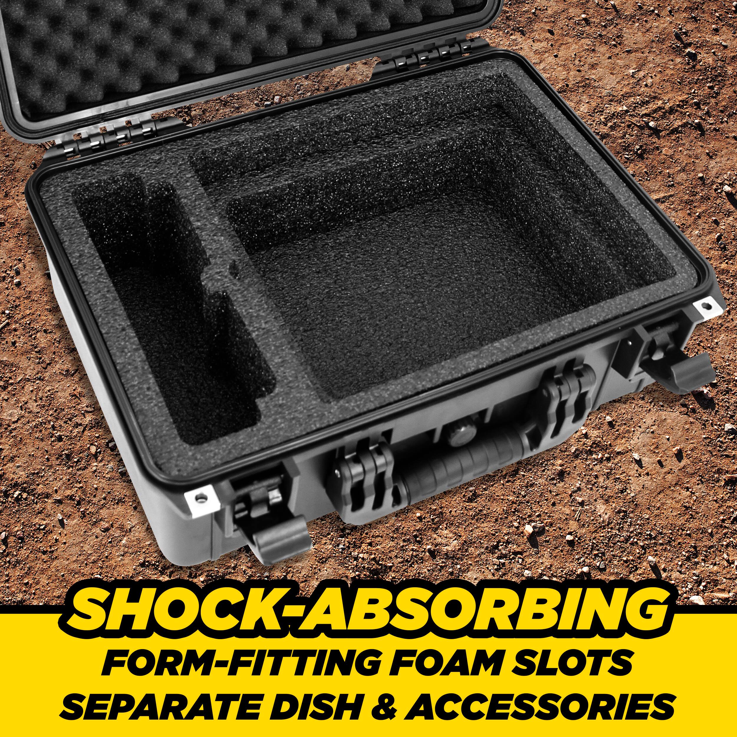 SHOCK-ABSORBING FORM-FITTING FOAM SLOTS SEPARATE DISH & ACCESSORIES