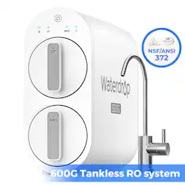 Waterdrop - G2P600 Reverse Osmosis System, 600 GPD Tankless RO Water Filter System - White