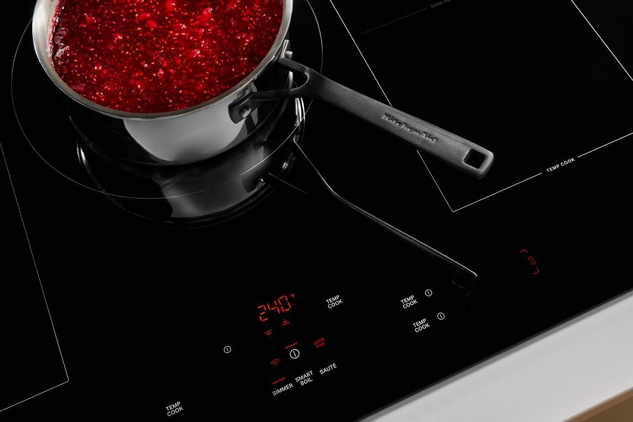 Sure, here is the corrected and grouped text from the image:

- EVEN-HEAT
- TEMP COOK
- 240°F
- LOCK
- SAUTE
- SMART BOIL
- SIMMER
- TEMP COOK
- TEMP COOK
- 240°F
- LOCK
- SAUTE
- SMART BOIL
- SIMMER