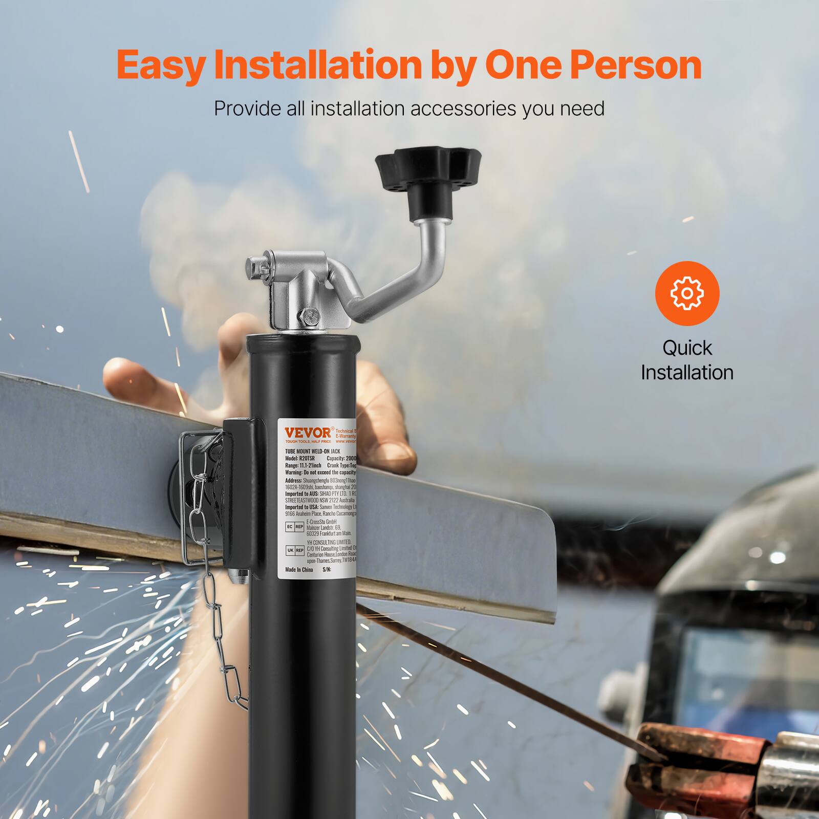 Easy Installation by One Person  
Provide all installation accessories you need  
Quick Installation