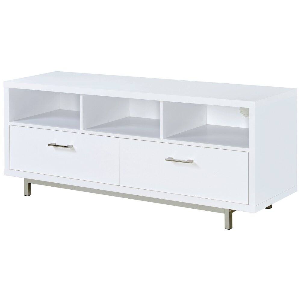 Alt View 4. Coaster Co. of America - Casey 2-drawer Engineered Wood 60" TV Stand White - White.