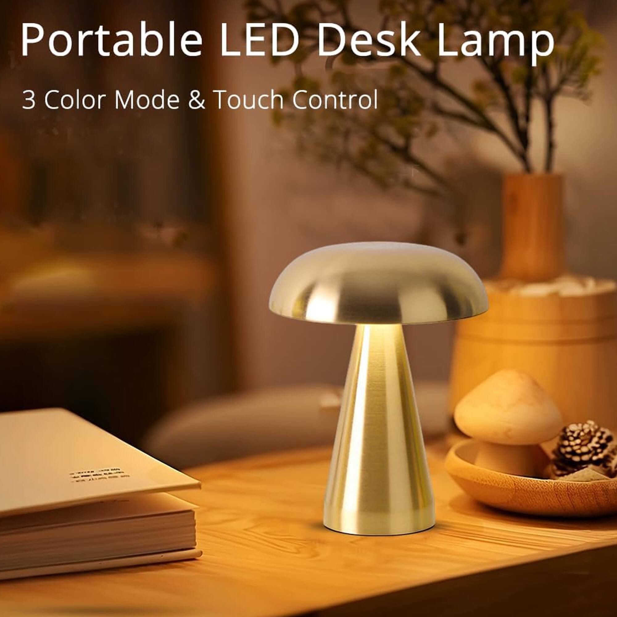 Portable LED Desk Lamp  
3 Color Mode & Touch Control