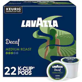 Lavazza - Classico Decaf Coffee Keurig K-Cup Pods, Medium Roast, 22/Box (5000382581)