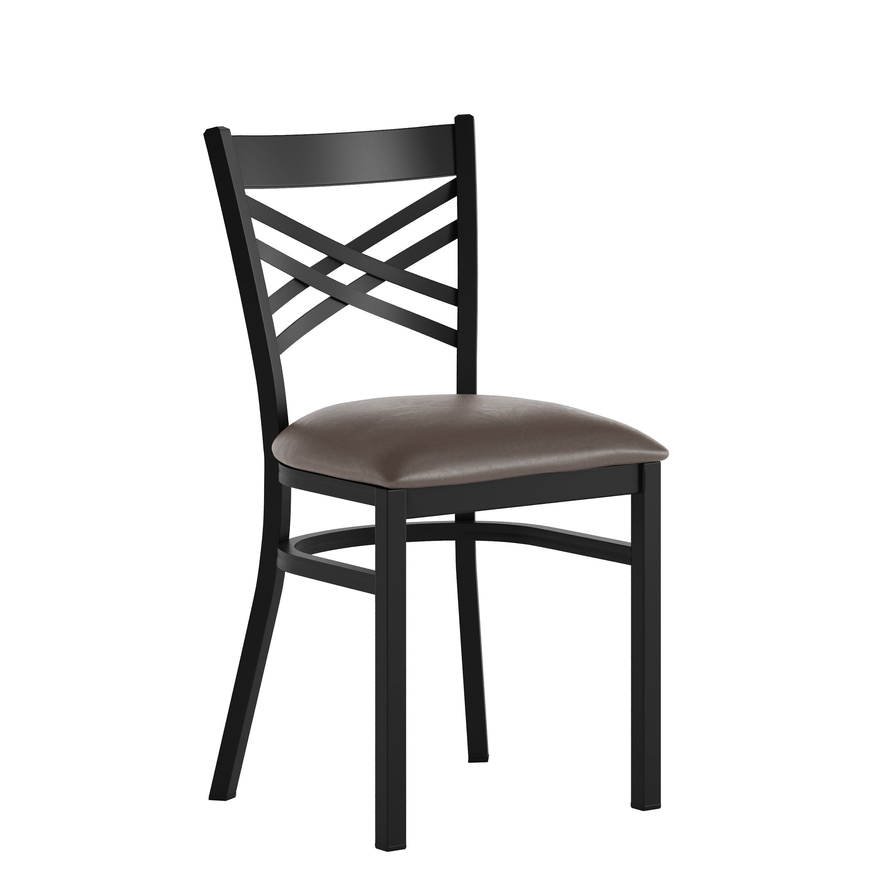 Mocha Vinyl Seat/Black Metal Frame