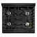 Alt View 9. ZLINE - 30 in. Wide 4 Burner Autograph Edition 4.2 cu. ft. Paramount Freestanding Gas DuoPro Range and Champagne Bronze Accents - Black Stainless Steel.