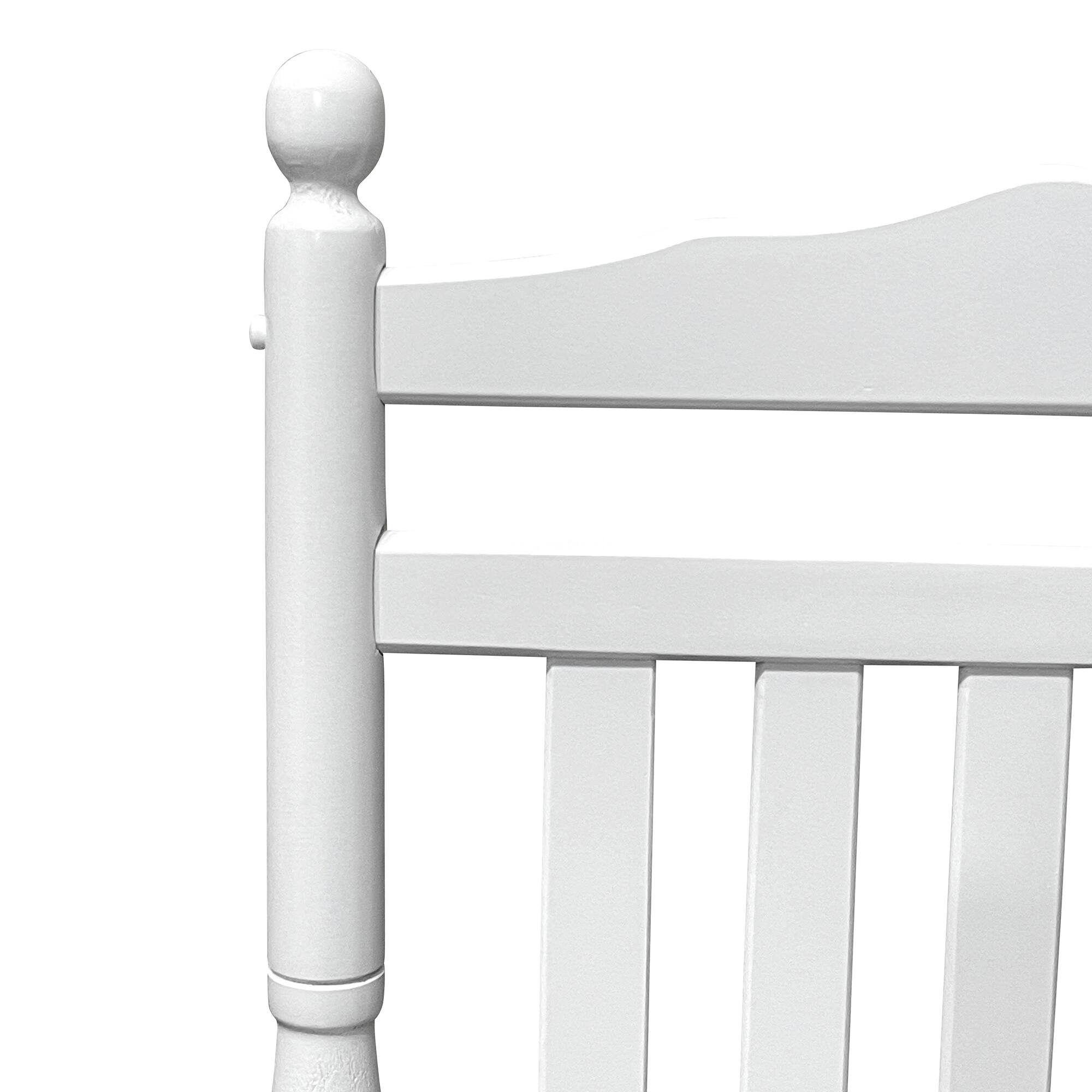 Angle. AOOLIVE - BALCONY PORCH ADULT ROCKING CHAIR - WHITE - White.