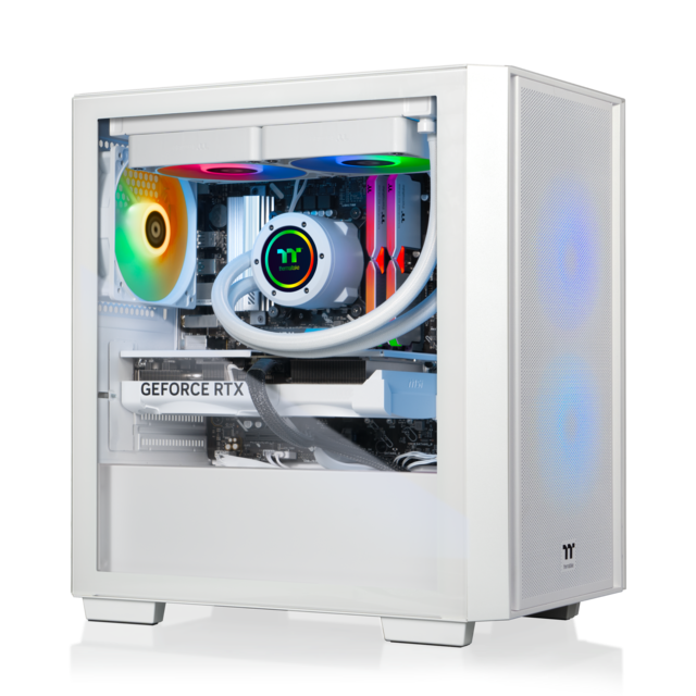 Thermaltake - LCGS Versa i570S Gaming Desktop Intel Core i9-14900KF 2025 32GB RGB Memory NVIDIA GeForce RTX 5070 1TB SSD NVMe M.2 WiFi - White