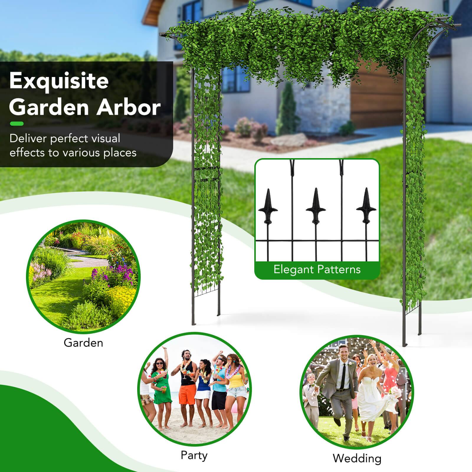 Exquisite Garden Arbor: Deliver perfect visual effects to various places. Elegant Patterns: Garden Party, Wedding.