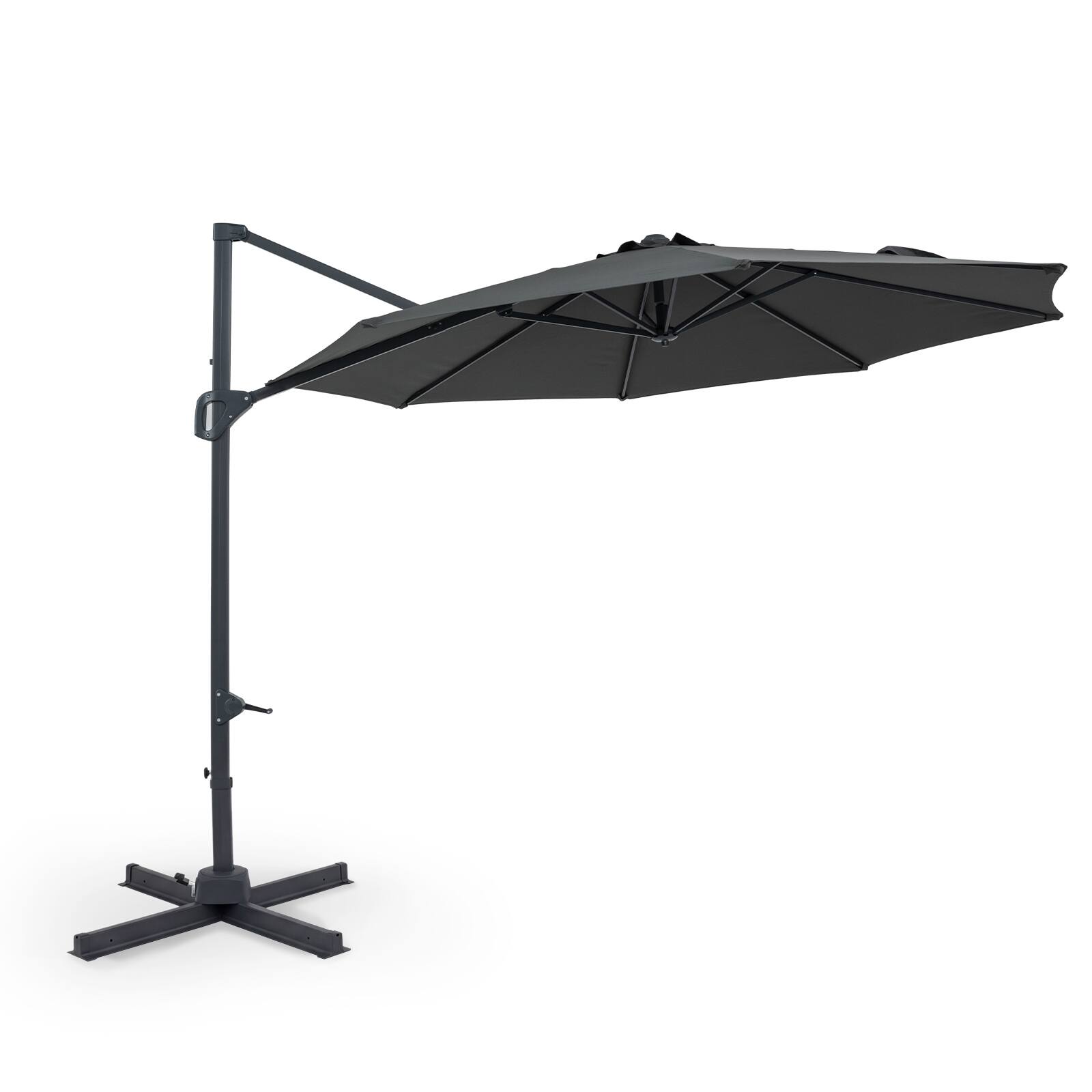 Costway - 10 FT Patio Cantilever Umbrella with 360° Rotation, Easy Tilt Adjustment, 8 Ribs - Gray price history on PriceWatchPro