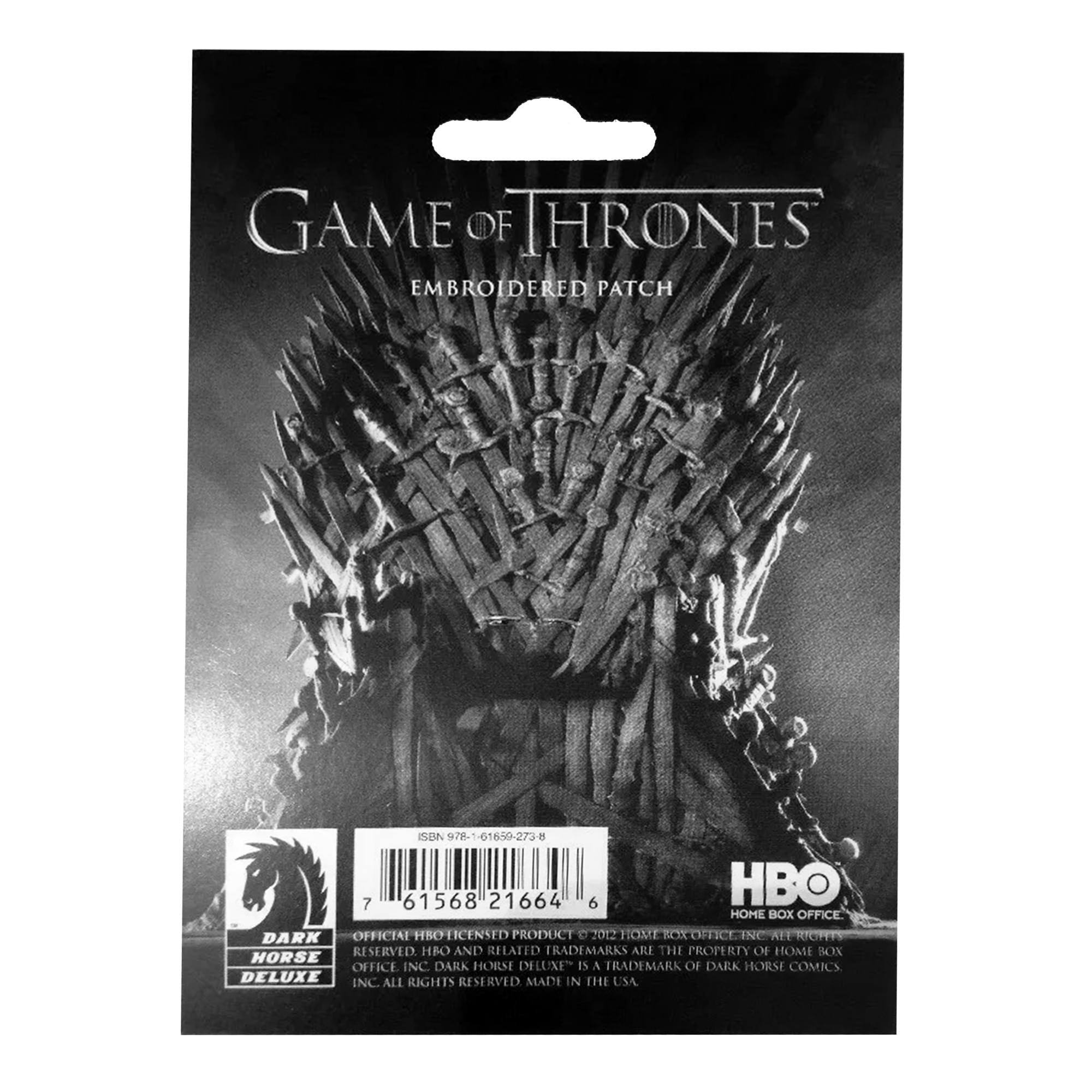 GAME OF THRONES EMBROIDERED PATCH

HBO HOME BOX OFFICE DARK OFFICIAL HSO-LICENSED PRODUCT 2012 HOME BOX OFFICE INC ALL RIGHTS RESERVED. HBO AND RELATED TRADEMARKS ARE THE PROPERTY OF HOME BOX OFFICE INC. DARK HORSE DELUXE IS A TRADEMARK OF DARK HORSE COMICS DELUXE INC. ALL RIGHTS RESERVED MADE IN THE USA

ISBN 978-1-61650-2738-7

61568 21664

DARK HORSE DELUXE

OFFICIAL HBO LICENSED PRODUCT ©2012 HOME BOX OFFICE INC. ALL RIGHTS RESERVED. HBO AND RELATED TRADEMARKS ARE THE PROPERTY OF HOME BOX OFFICE INC. DARK HORSE DELUXE IS A TRADEMARK OF DARK HORSE COMICS. MADE IN THE USA