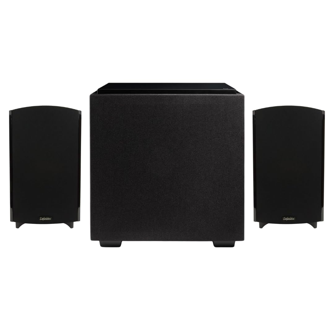 Pair of Definitive Technology ProMonitor 1000-2-Way On Par with Any Large Speaker - Descend DN8 500 Watts - Black