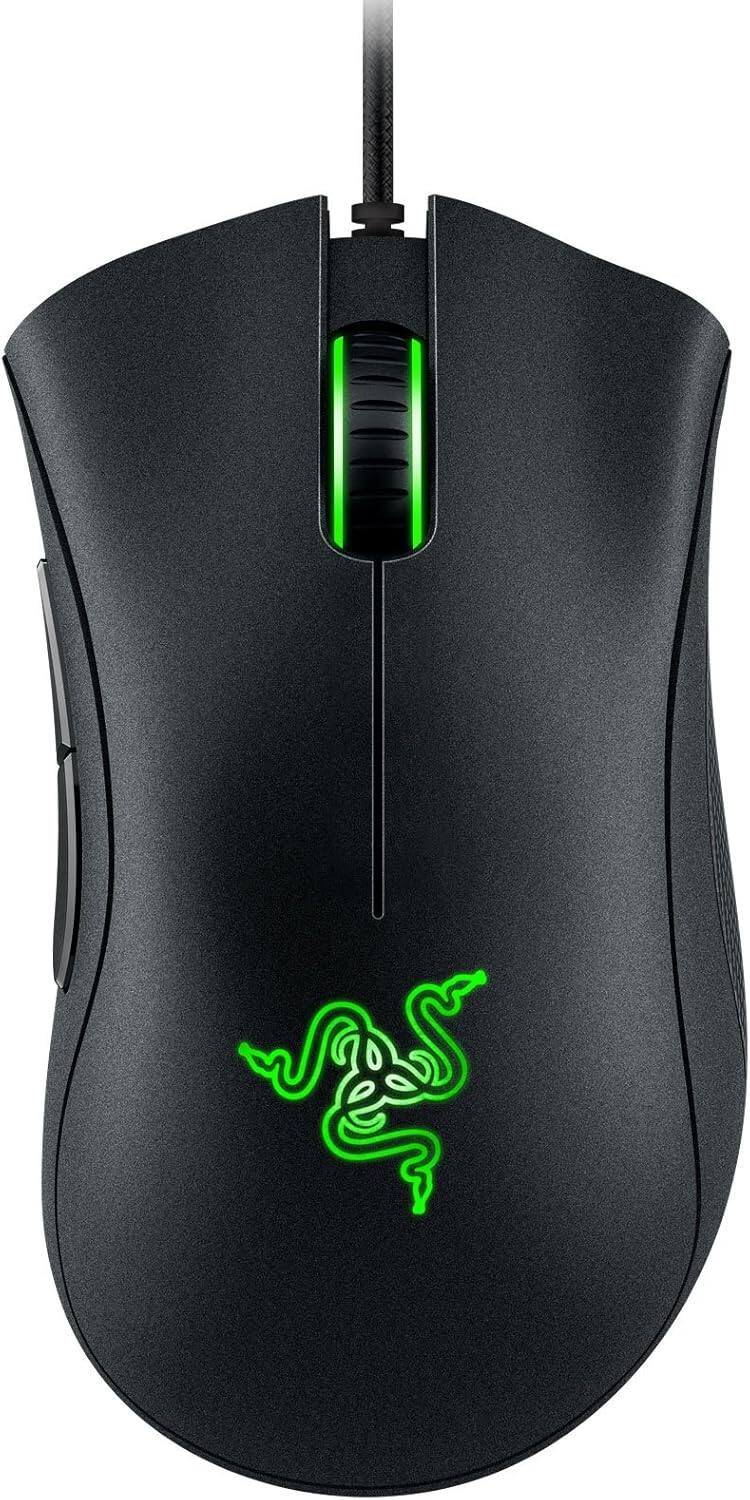 Back. Razer - Razer DeathAdder Chroma Gaming Mouse with Multi-Colour RGB Backlight Ergonomic Gaming Mouse and 10,000 dpi Sensor - Black.