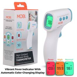 MOBI - Non-Contact Infrared Forehead Digital Thermometer - White