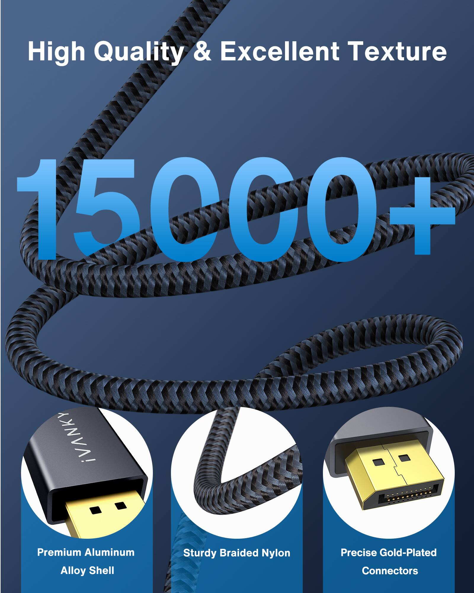 High Quality & Excellent Texture

15000+

Premium Aluminum Alloy Shell

Sturdy Braided Nylon

Precise Gold-Plated Connectors