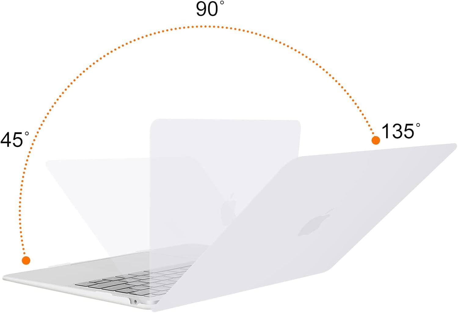 Back. mosiso - Case for MacBook Air 13 inch A2337 M1 A2179 A1932 with Touch ID 2018-2022 - White.