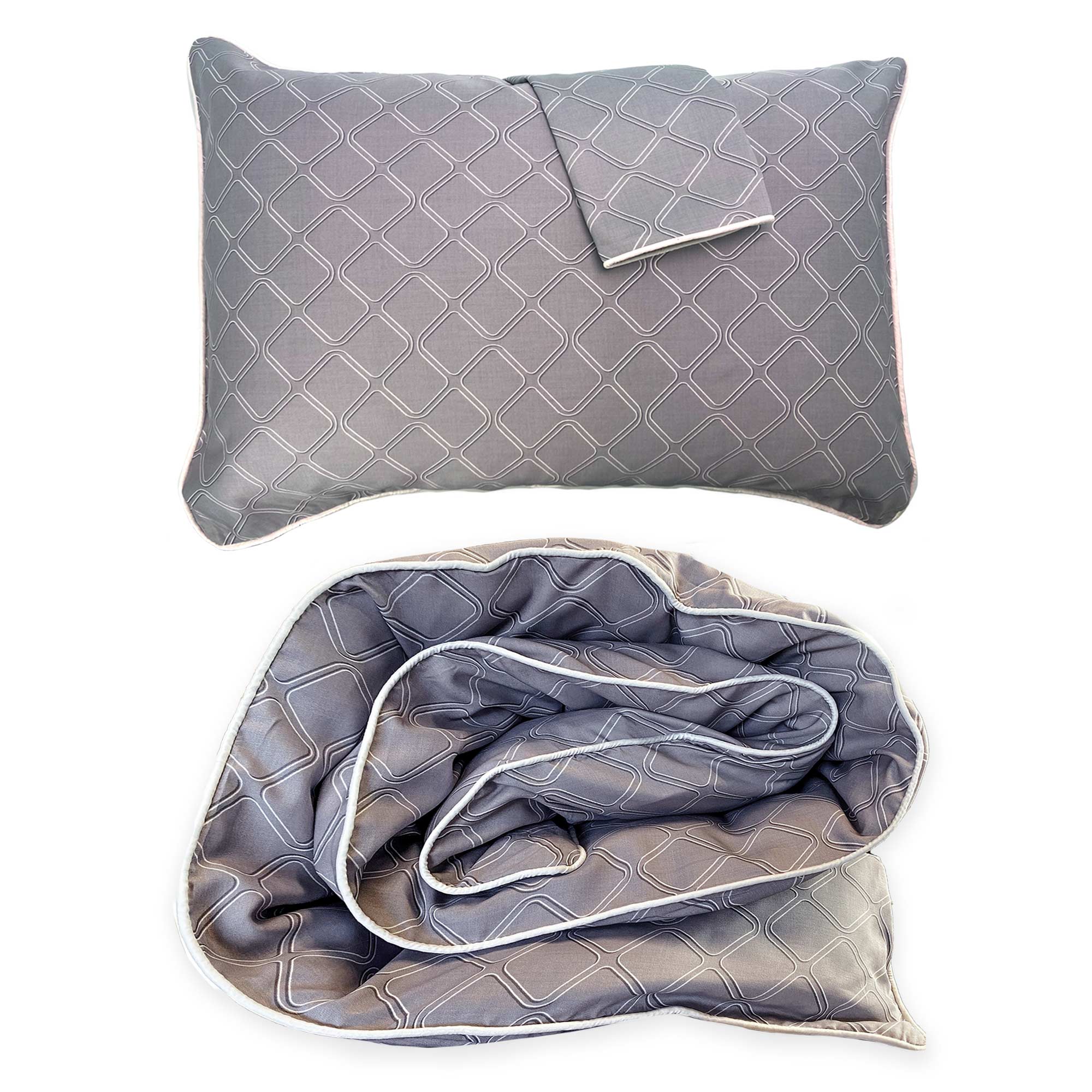 BedVoyage - Luxury 100% viscose from Bamboo Duvet Cover with Shams, 3pc - Platinum Geo price history on PriceWatchPro