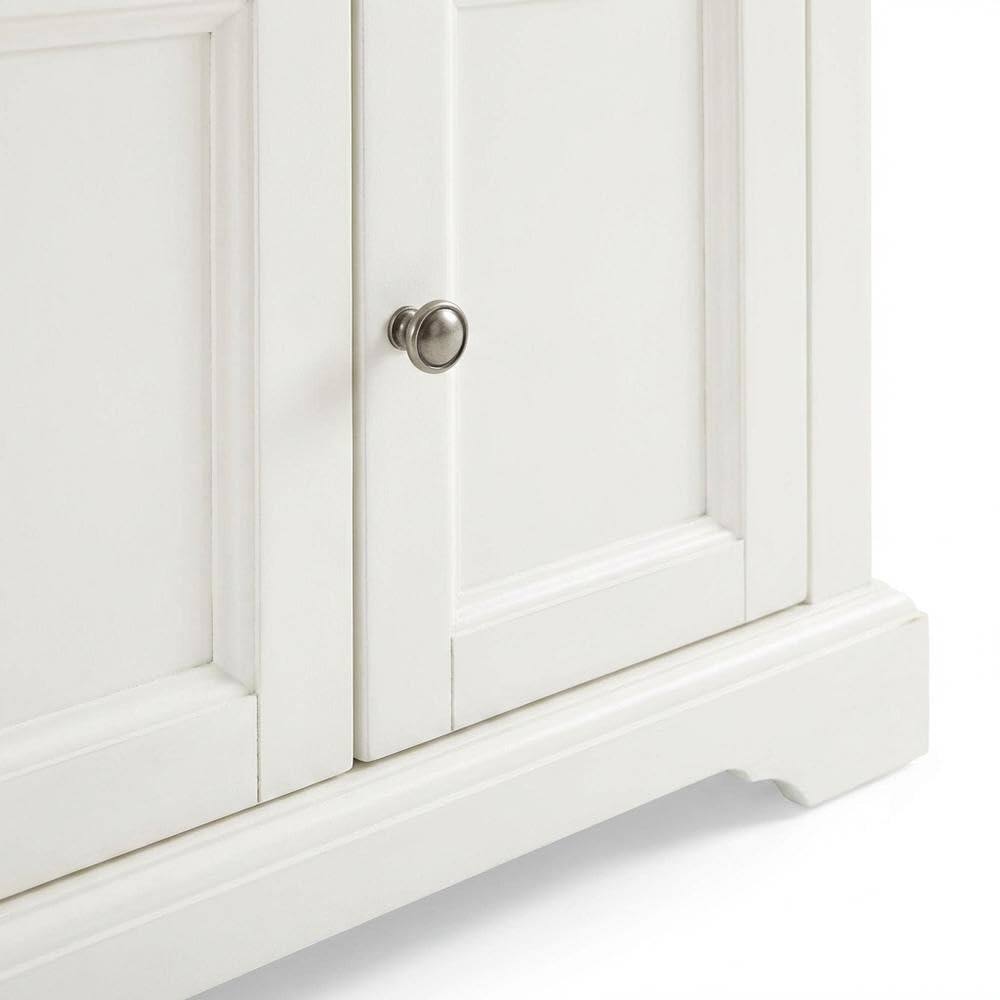 Alt View 1. FurniFact - White Hall Tree - Distressed White.