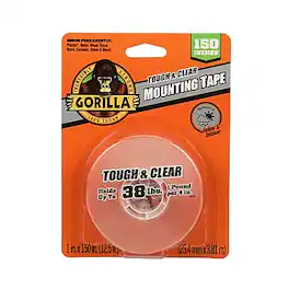 Gorilla - Tough & Double-Sided Mounting Tape, 1" x 150" - Clear