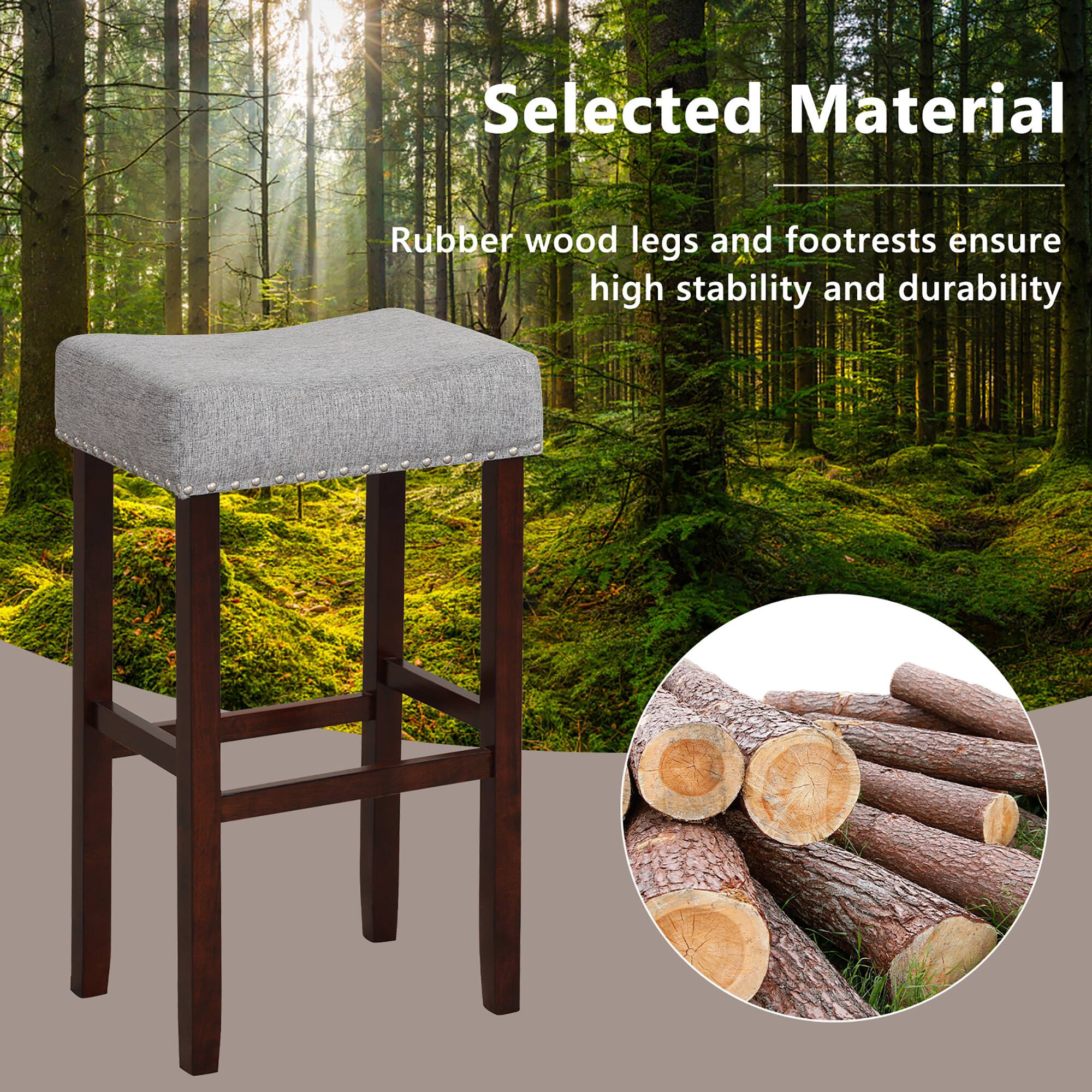 Selected Material

Rubber wood legs and footrests ensure high stability and durability