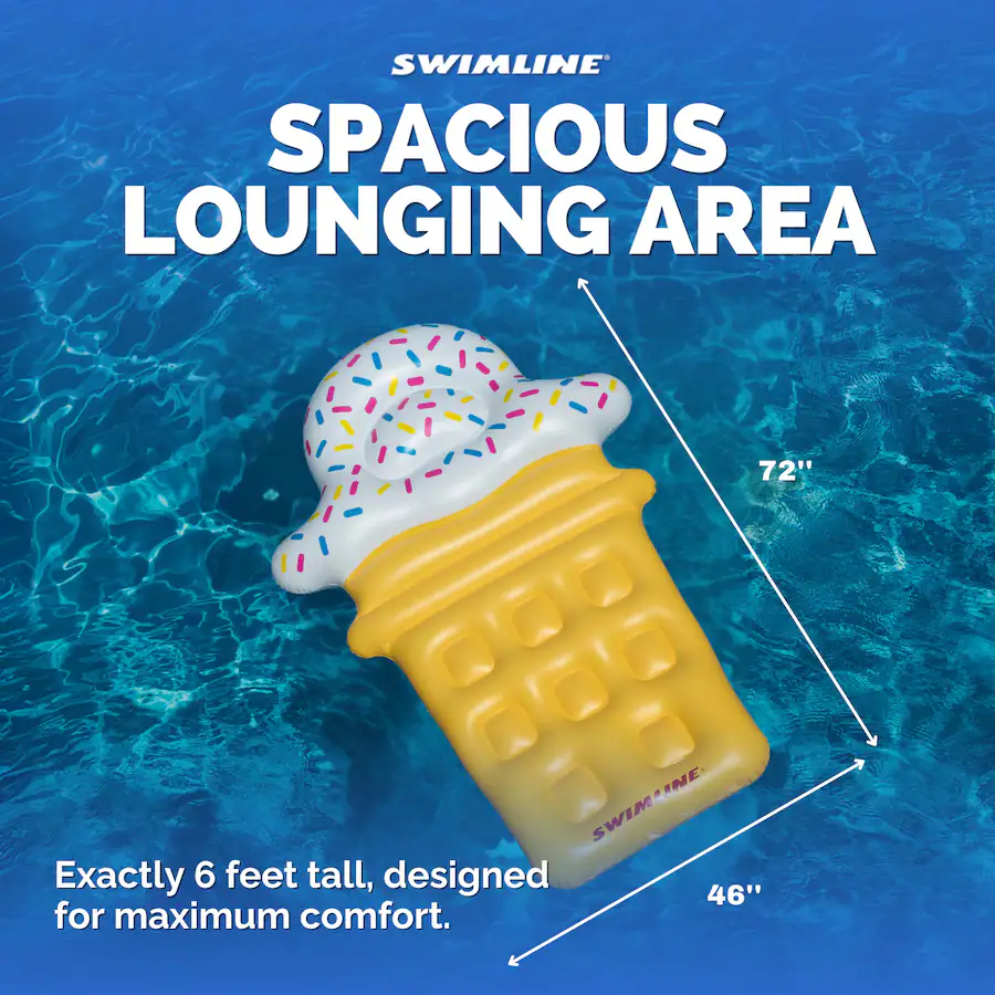 Ice Cream Infloatable Swimline Ice Cream Dream Float Inflatable Swimming Pool Floating ...
