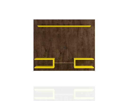 Front. Manhattan Comfort - Plaza Modern 64" TV Panel in Rustic Brown and Yellow - Rustic Brown and Yellow.