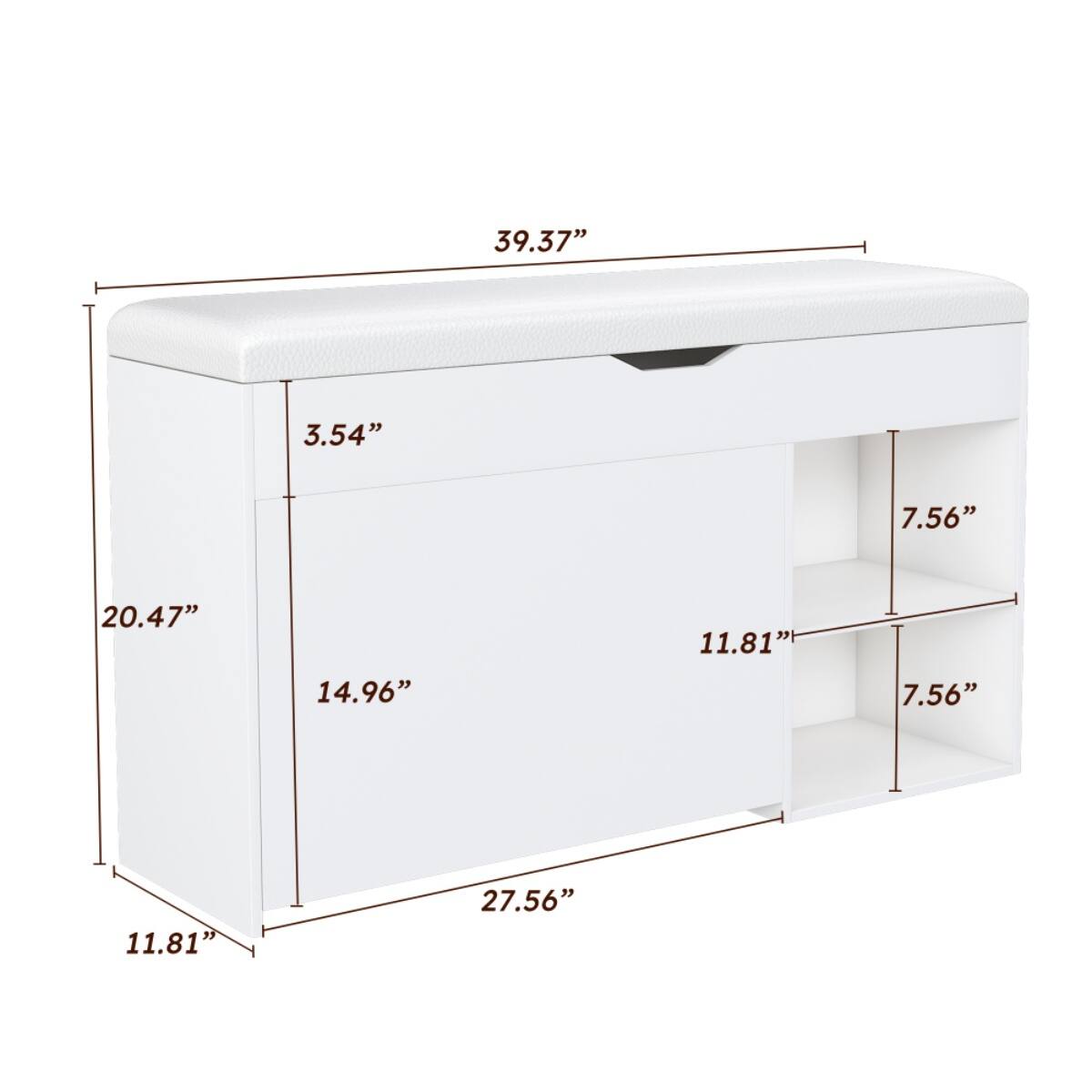 39.37"  
20.47"  
14.96"  
11.81"  
7.56"  
3.54"  
7.56"  
11.81"  
27.56"