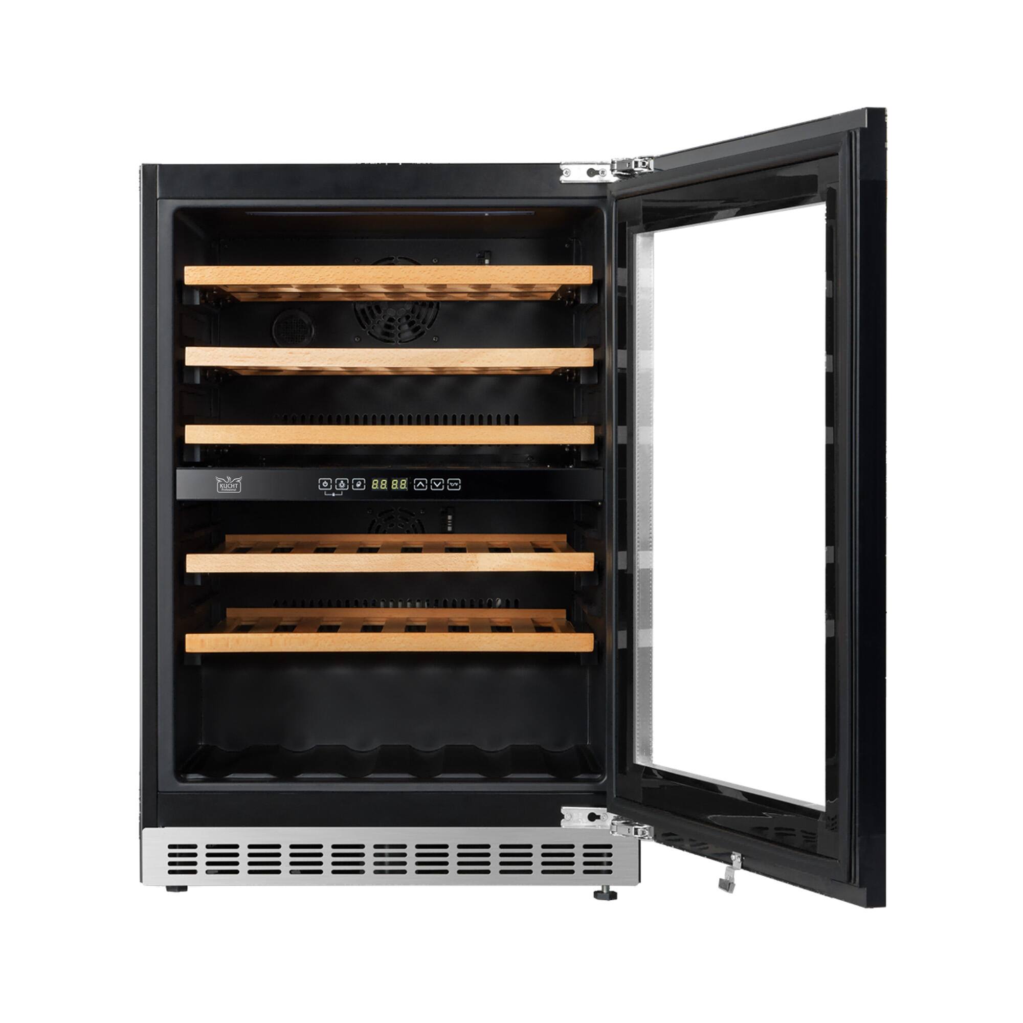Angle. Kucht - 24 in. Dual Zone 52-Wine Bottles  Panel Ready Wine Cooler - Panel Ready.