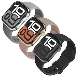 Vena - 3x For Apple Watch Ultra 2 Band 49mm, Ultra 3 Band, Silicone Sport Strap For iWatch 44mm Series 6/5/4 45mm Series 9/8/7 - Multi