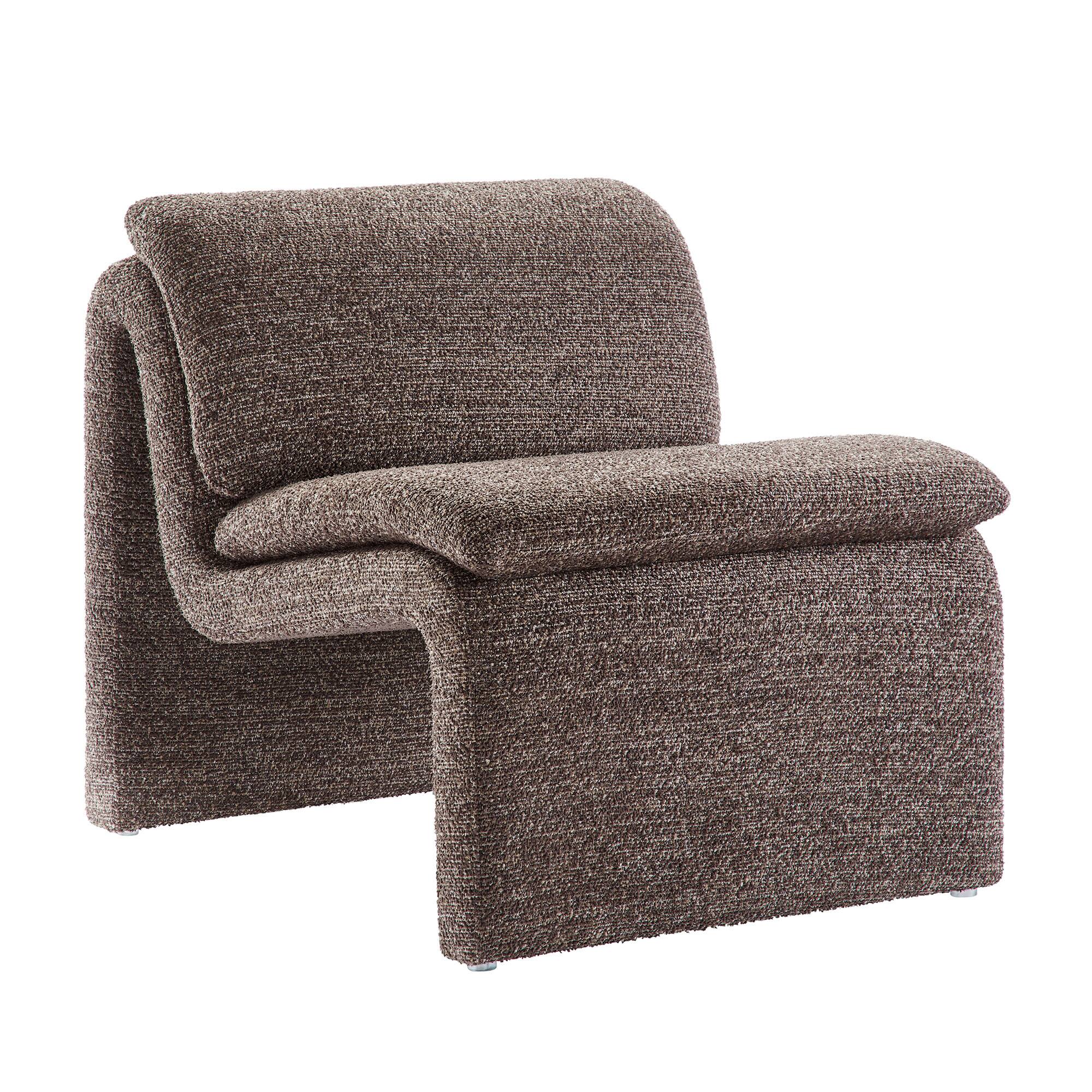 Angle. Modway - Dune Boucle Upholstered Armless Accent Chair by Modway - Antique.