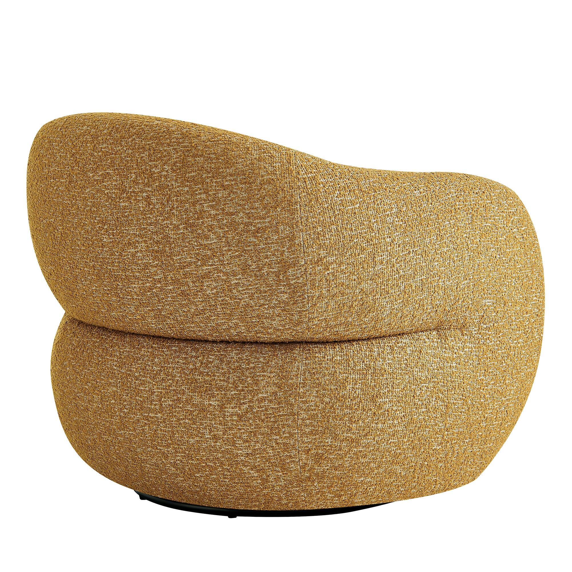 Alt View 3. Modway - Selby Textured Woven Fabric Swivel Accent Chair by Modway - Mustard.