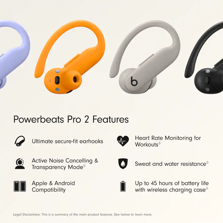 Beats Powerbeats Pro 2 True Wireless Active Noise Canceling Earbuds ...