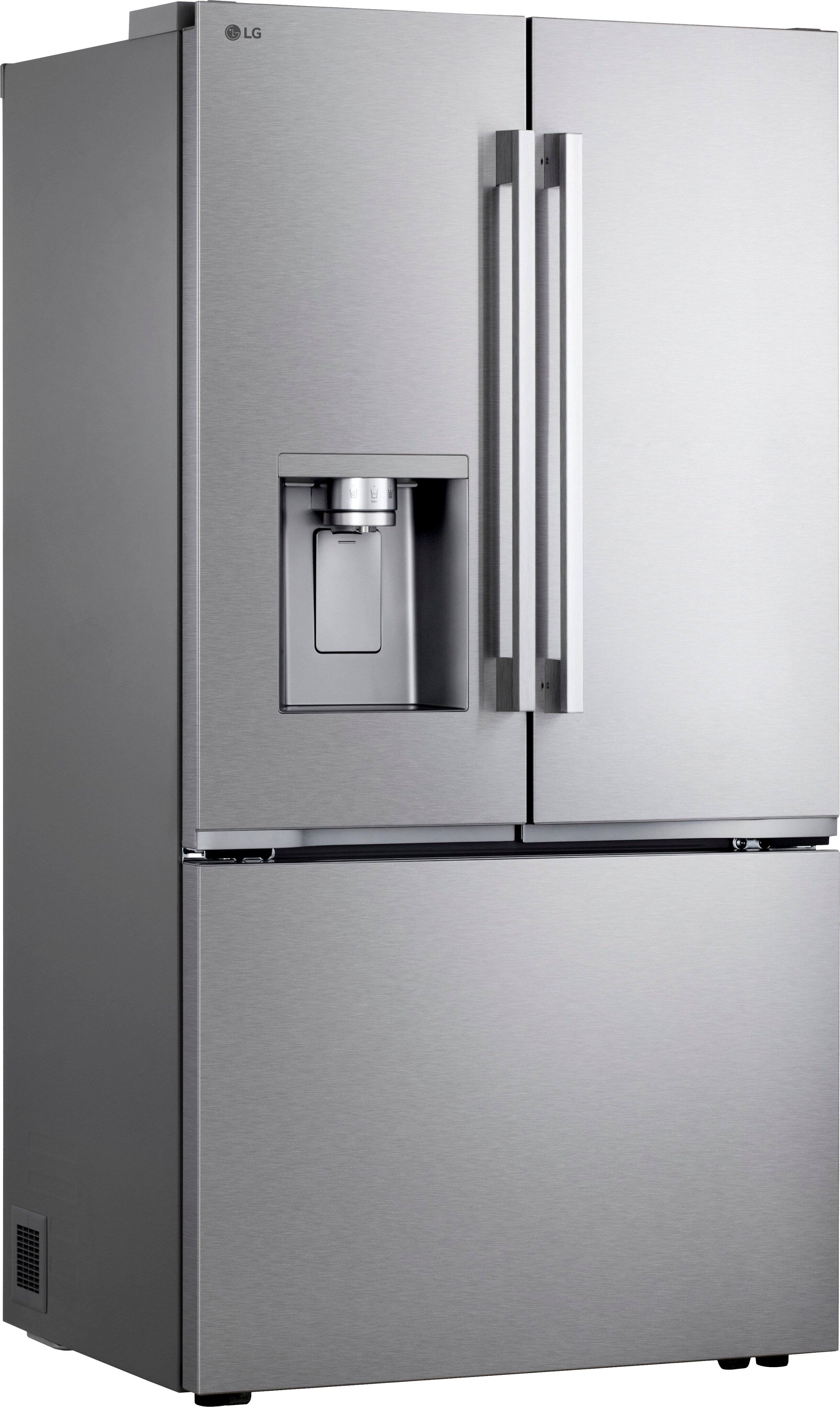 Alt View 6. LG - Counter-Depth MAX 23.7 Cu. Ft. French Door Smart Refrigerator with Zero Clearance - PrintProof Stainless Steel.