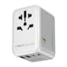 Momax - Universal Travel Adapter 70W GaN, 3 USB-C& 2 USB-A International Power Adapter 6-in-1 for UK/US/AUS/JP - White