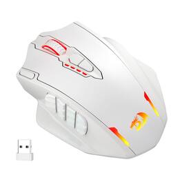 Cedar Assembly - M908 Impact Rgb Led Mmo Gaming Mouse With 12 Side Buttons Optical Wired Max High Precision 18 Macro - Wireless - White-Wireless M913