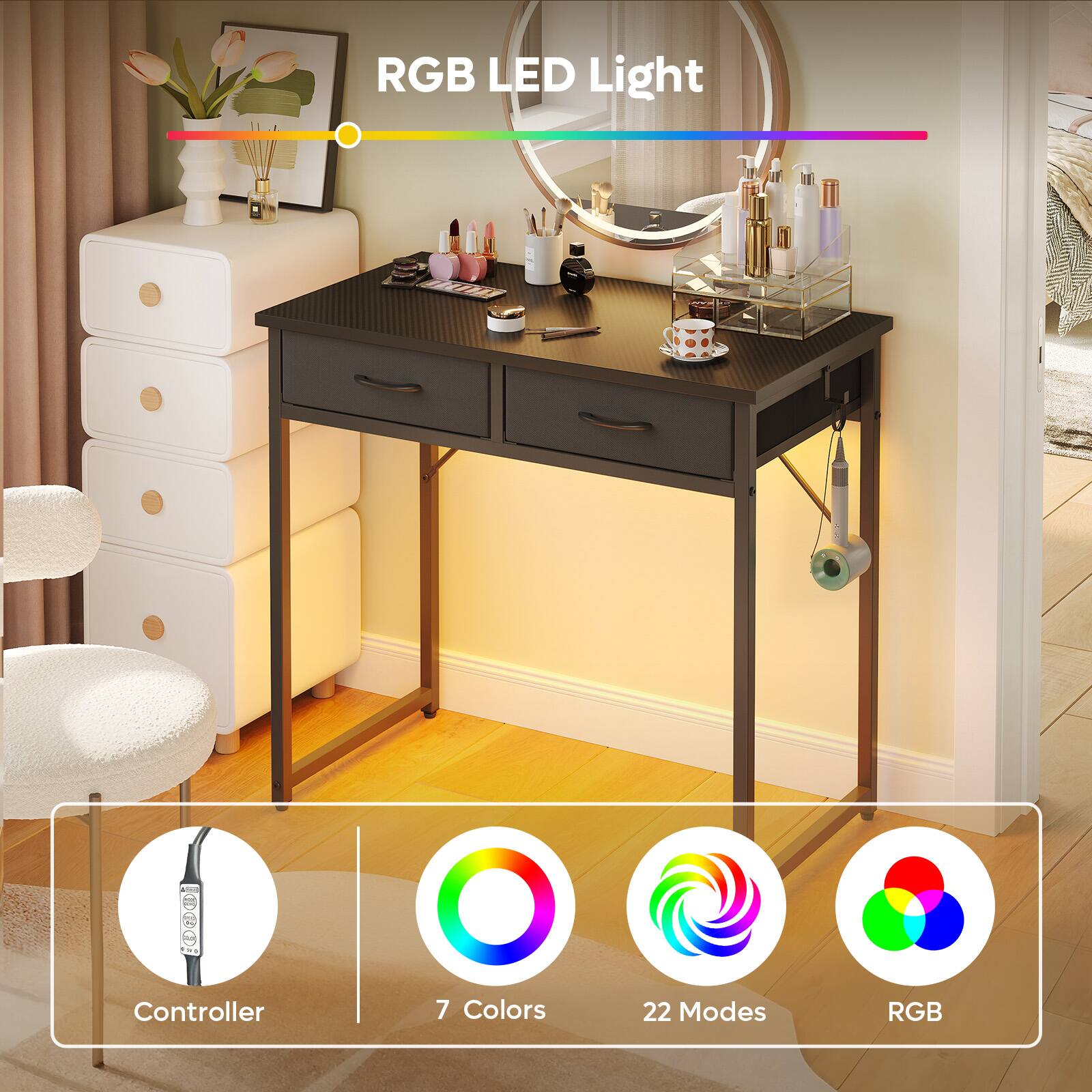 RGB LED Light
Controller
7 Colors
22 Modes
RGB