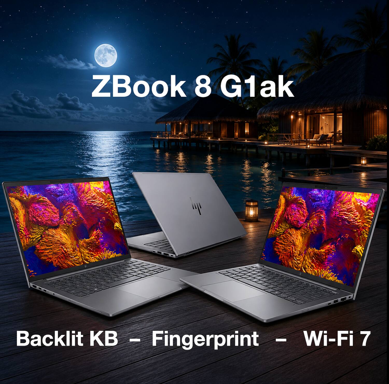 ZBook 8 G1ak  
Backlit KB - Fingerprint - Wi-Fi 7