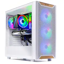 Skytech Gaming - Skytech CHRONOS3 - AMD Ryzen 7 7700, 9060XT 8GB, 32GB 6000 MHz DDR5 RAM, 650W GOLD PSU - White