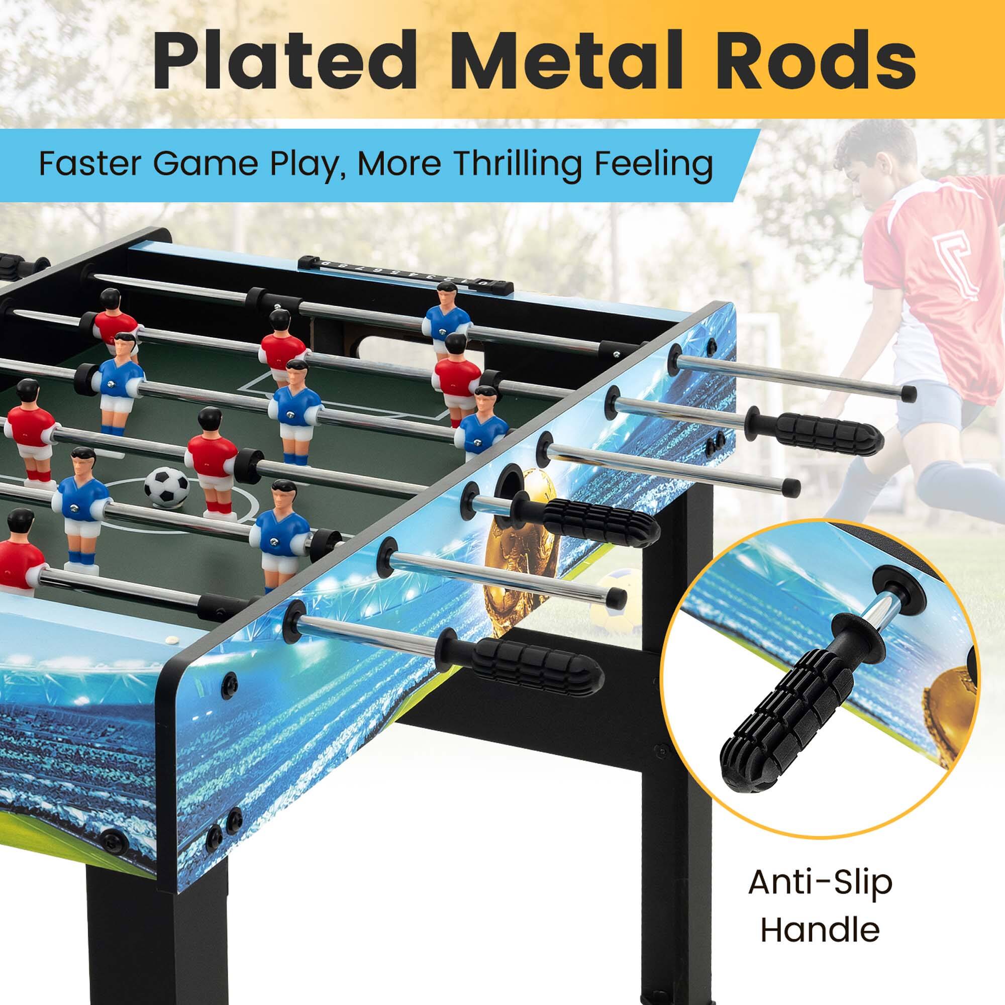 Plated Metal Rods: Faster Game Play, More Thrilling Feeling, 7 Anti-Slip Handles