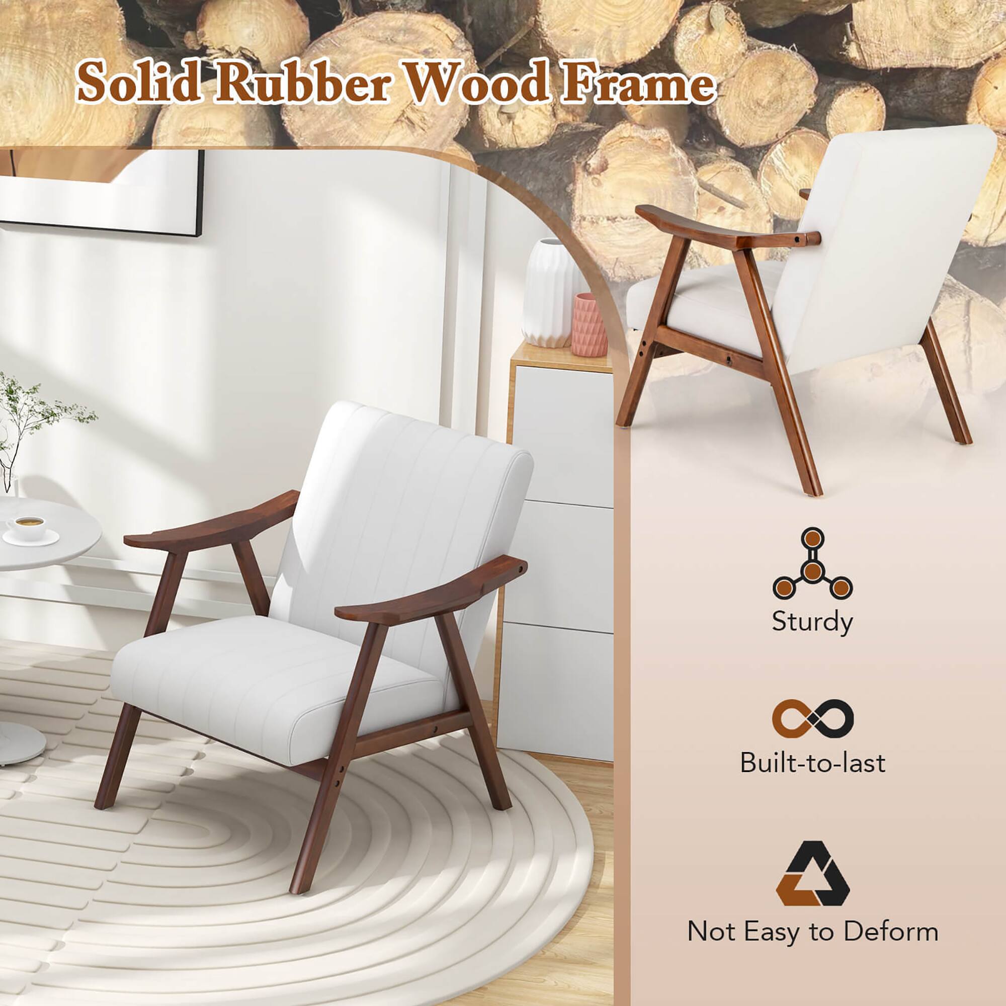 Solid Rubber Wood Frame

- Sturdy
- Built-to-last
- Not Easy to Deform