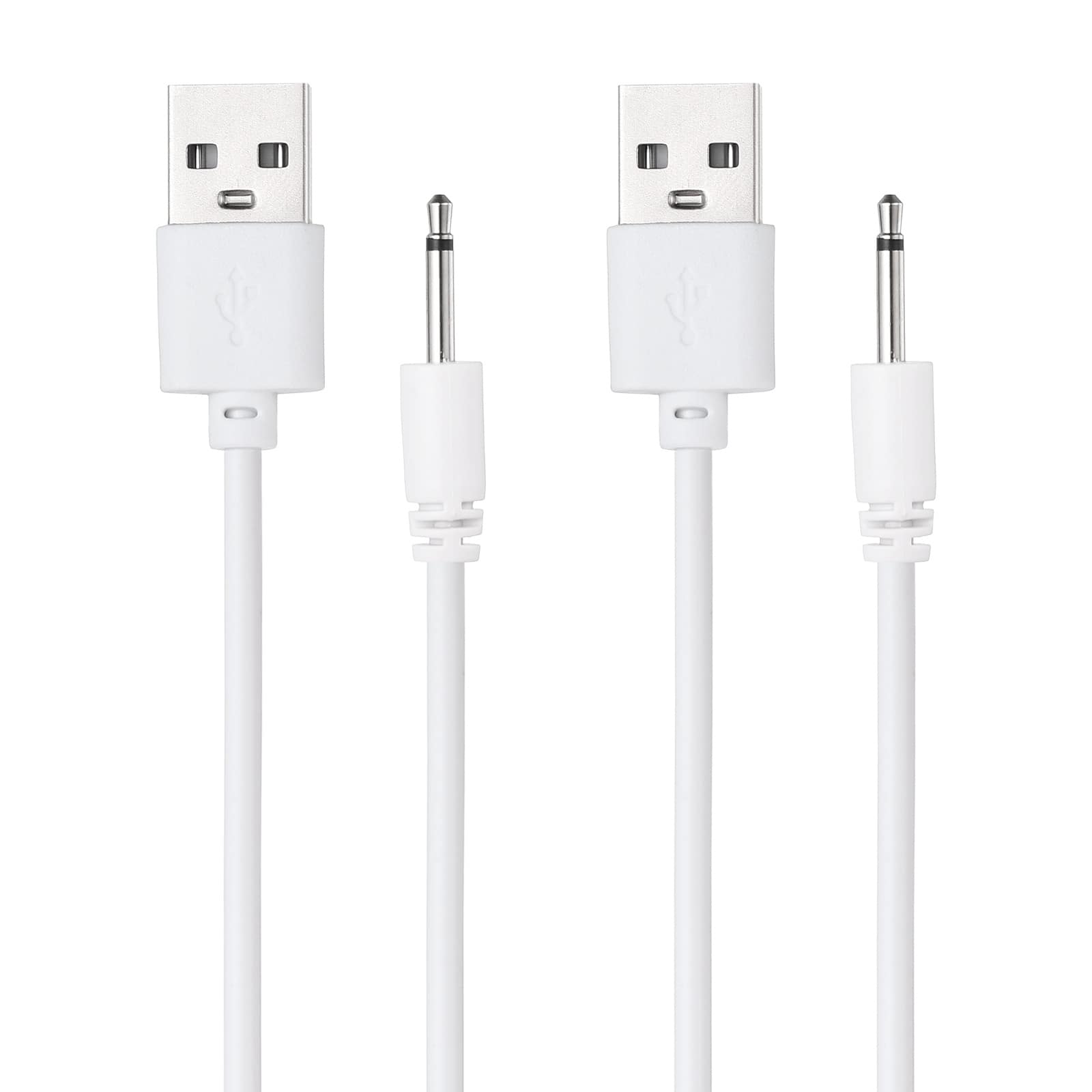Unique Bargains - USB to DC Charging Cable, 2.6ft, 5V 1A, 2pcs - Ideal for Routers, Speakers, Cameras, and Other 5V Devices - White