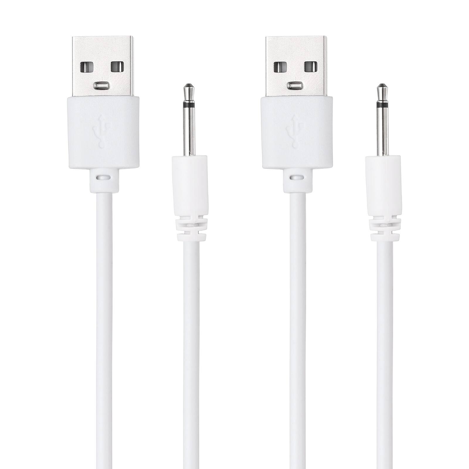 Front. Unique Bargains - USB to DC Charging Cable, 2.6ft, 5V 1A, 2pcs - Ideal for Routers, Speakers, Cameras, and Other 5V Devices - White.