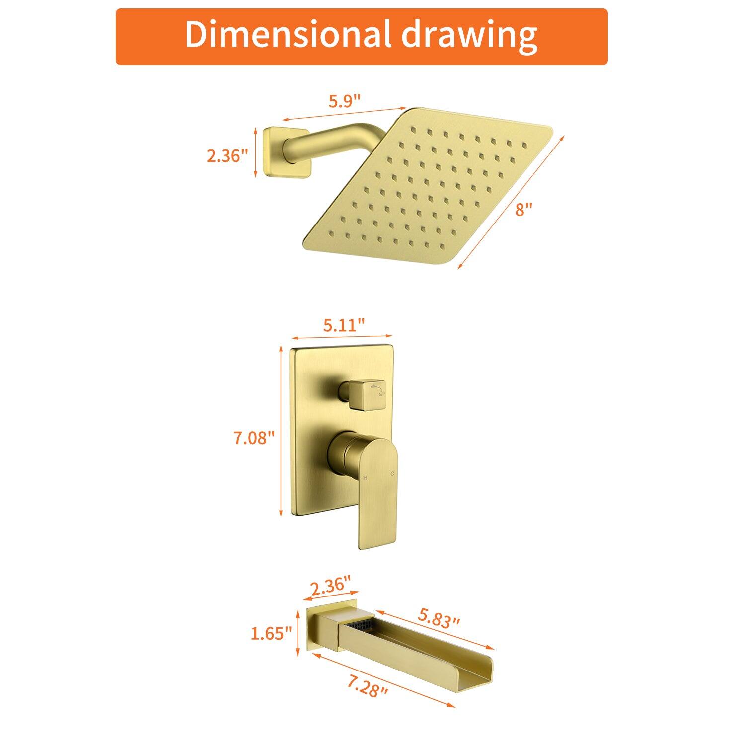 Dimensional drawing

- 5.9"
- 2.36"
- 8"
- 5.11"
- 7.08"
- 2.36"
- 1.65"
- 5.83"
- 7.28"