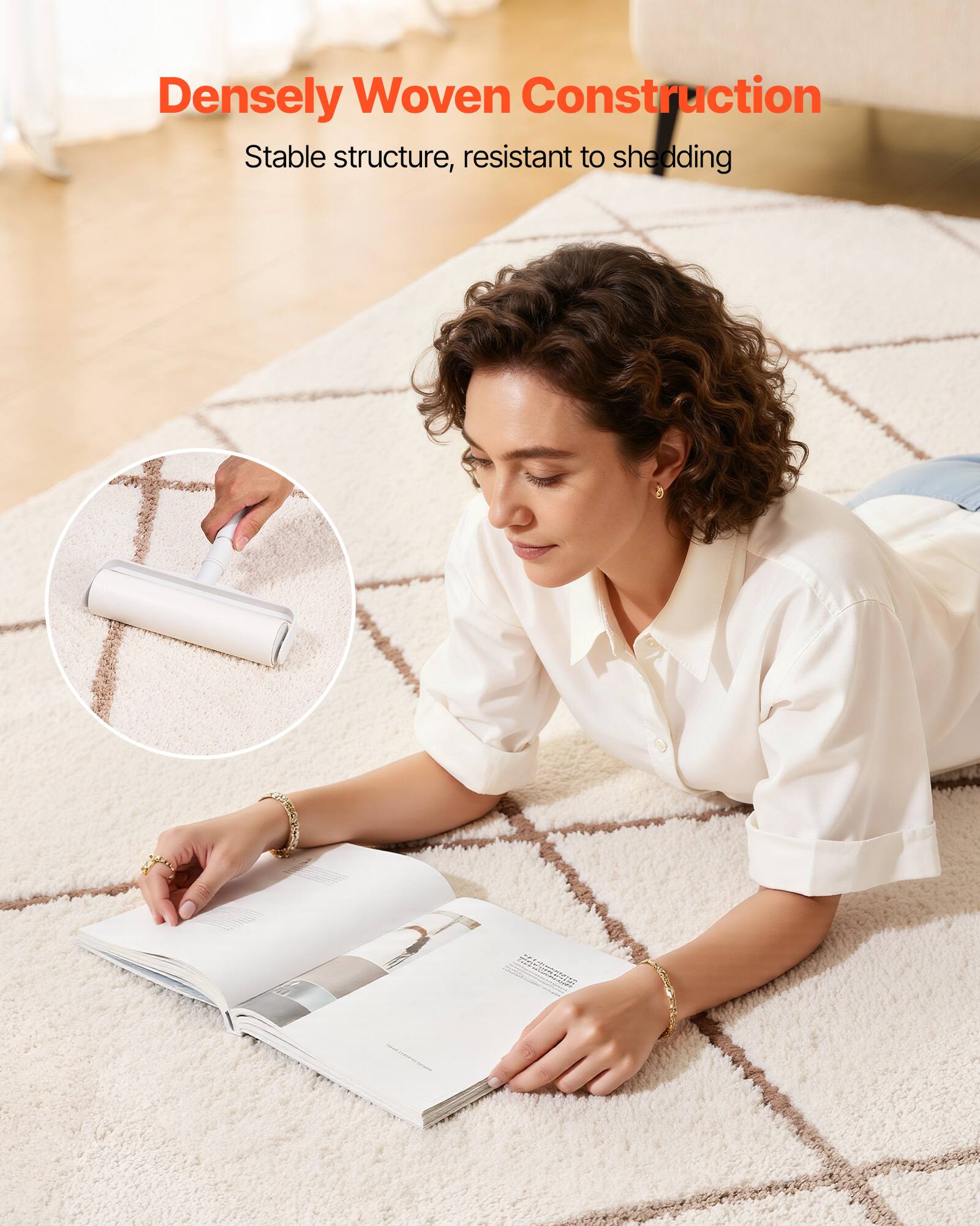 Densely Woven Construction  
Stable structure, resistant to shedding