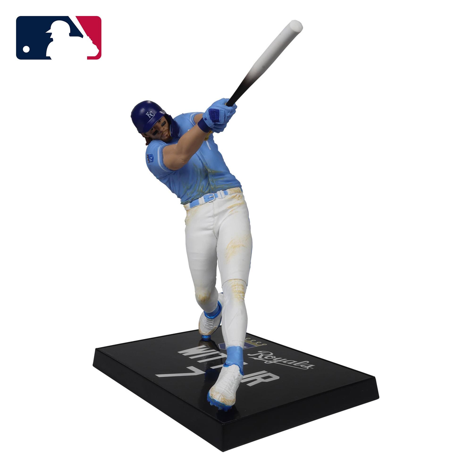 Alt View 10. McFarlane Toys - Kansas City Royals MLB Posed 7 Inch Figure | Bobby Witt Jr. - Blue.