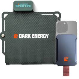 Dark Energy - Poseidon Nano 3,000mAh MagSafe Compatible Power Bank with Spectre 8W Solar Panel - Solar Generator System for Camping - Black 8W-Gray